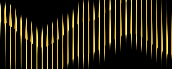 Luxury gala invitation card background vector. Golden elegant geometric shape, gold line pattern on green background. Premium design illustration for wedding and vip cover template, grand opening.