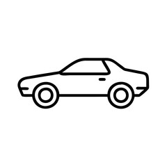 Find a simple outline drawing of a car vector image for graphic design and illustration needs today