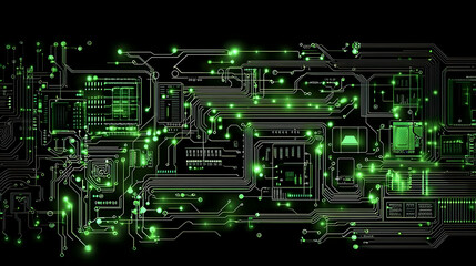 Fototapeta premium Complex Futuristic Circuit Board Design