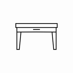 Writing desk furniture icon vector sign