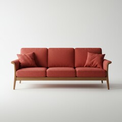Fototapeta premium Modern living room with sofa, sofa, furniture, interior, couch, leather, room, home, comfortable, wall, design, relax, luxury