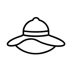 Explore safari hat vector illustration: vintage pith helmet graphic for adventure travel and style icon