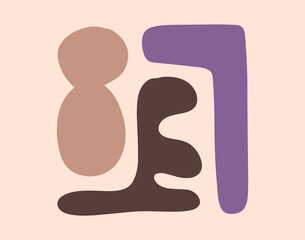 liquid abstract shapes poster. retro organic simple aesthetic modern art scandinavian style.