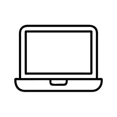 Laptop computer vector icon illustration for graphic design and web design projects template use