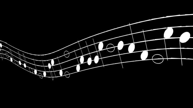 Audio music notes animation video footage of audio visualizer, Sound, Wave, Audio waves