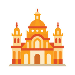  baroque architecture vector illustration on white