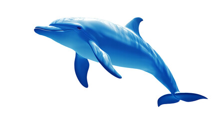 Obraz premium a blue dolphin on a transparent background, PNG image, PNG file, Generative art.