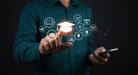  Online Education: Tap into Knowledge! Digital Learning, Graduation & Skills Development. Unlock Your Potential with E-Learning!