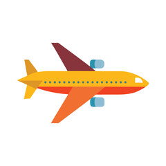  commercial airplane vector illustration on white background