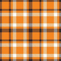 Plaid pattern seamless. Muted pumpkin & Deep dark grey Tartan Textile Design. 