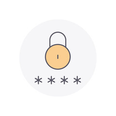 PASSWORD vector icon stock illustration