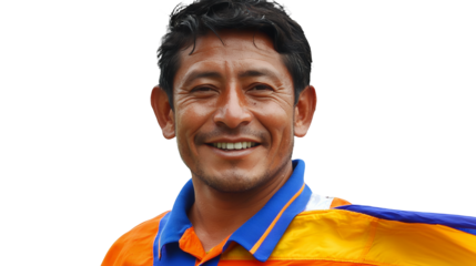 a man poses for a portrait against a on a transparent background, PNG image, PNG file, Generative art.