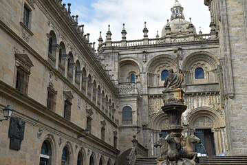 Fototapeta premium Portail de la Cathédrale de Saint-Jacques de Compostelle. Espagne 