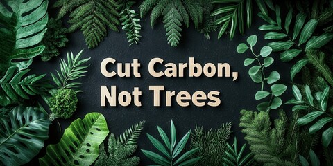 World environment day with conservation and action idea. Eco-friendly message with greenery backdrop.