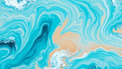 Serene Aerial Seascape A Kaleidoscopic Ocean Texture Experience