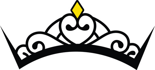 Queen's crown logo design