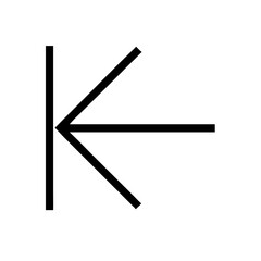 angle left glyph  vector flat icon