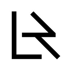 angle right glyph  vector flat icon