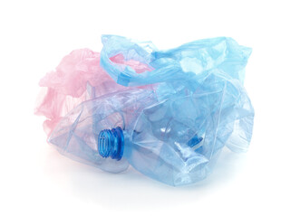 Fototapeta premium Used plastic bottles and bags.