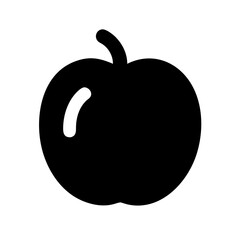 apple whole glyph  vector flat icon