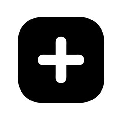 apps add glyph  vector flat icon