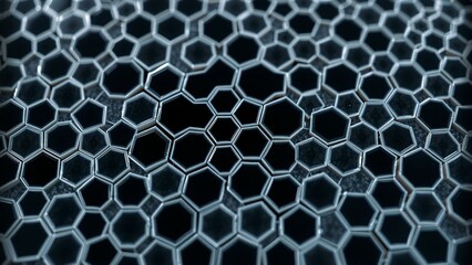 Fototapeta premium Mesmerizing UltraRealistic Hexagonal Cell Arrangement in 4K Detail