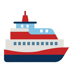 ferry vector illustration on white background.