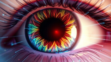 Mesmerizing 4K Animation A Kaleidoscopic Eye Journey into Depth