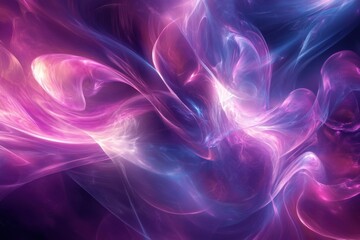 Obraz premium Vivid energy swirls in pink and purple colors