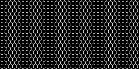 Honeycomb pattern with hexagon mesh. Texture bee comb grid. Flat vector illustration isolated on white background.