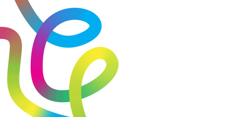 Abstract Colorful wave Lines Background. Vibrant Spiral wave Design on White Background. Line. Gradient.