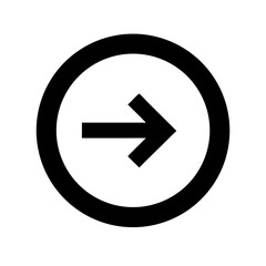arrow circle right  vector flat icon