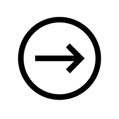 arrow circle right  vector flat icon