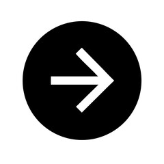 arrow circle right glyph  vector flat icon