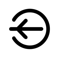 arrow small left  vector flat icon