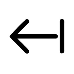 arrow small left free interface icon glyph  vector flat icon