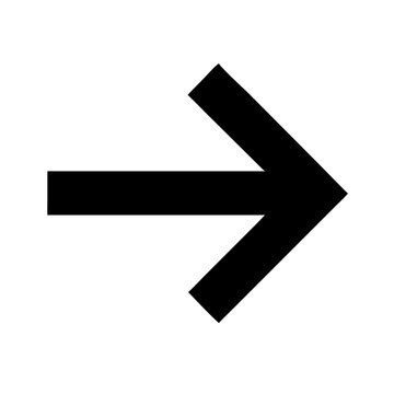 arrow small right glyph  flat vector icon