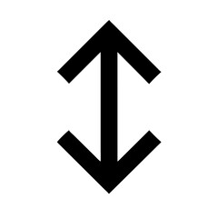 Obraz premium arrow up right and arrow down left from center gly ( ) flat vector icon