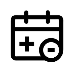 calendar plus  vector flat icon