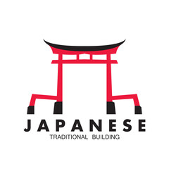 torii gate logo icon vector illustration template design