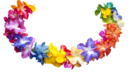 a photo frame made up of flowers on a transparent background, PNG image, PNG file, Generative art.