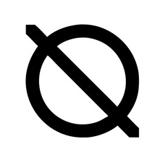 ban glyph  vector flat icon