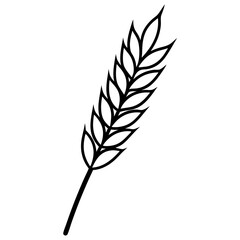 Wheat Stalk a premium AI-generated simple vector icon with an agriculture
