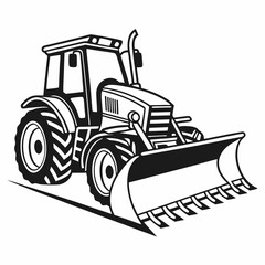 Naklejka premium Plow Icon Black a premium AI-generated simple vector icon with an agriculture 