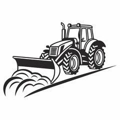 Naklejka premium Plow Icon Black a premium AI-generated simple vector icon with an agriculture 