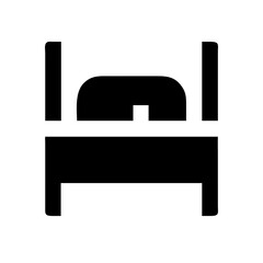 bed alt glyph  vector flat icon