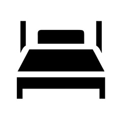 bed alt glyph  vector flat icon