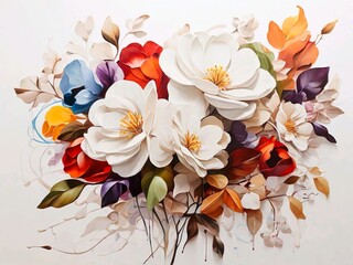 Spring Blossoms: A Vibrant Celebration of Floral Beauty and Nature's Palette,Ai generated 