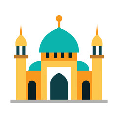  mosque vector illustration on white background