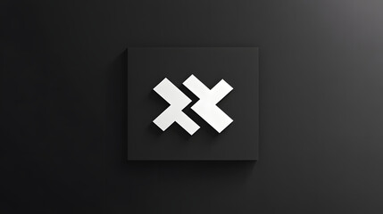 Modern Abstract Symbol: A striking, minimalist design. This graphic, clean symbol represents a sense of connection, innovation, and cutting-edge technology.